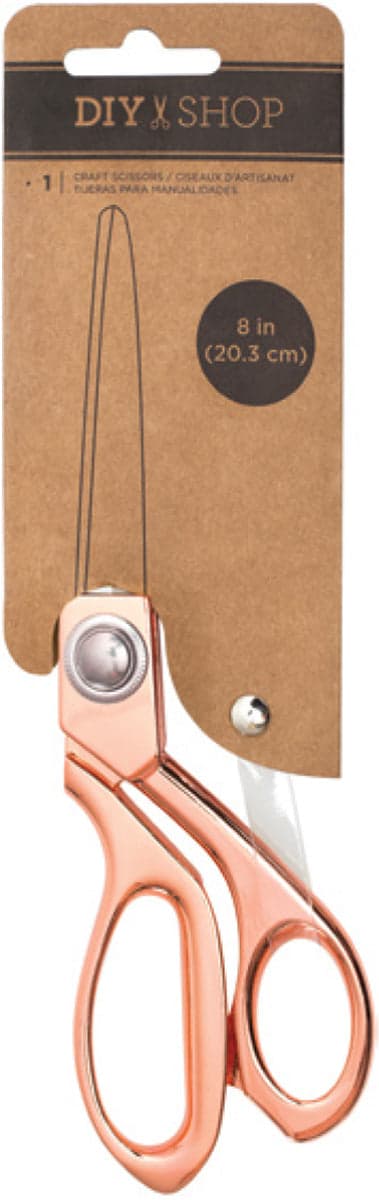 DIY Shop Craft Metal Scissors 8" Rose Gold, 1 Each