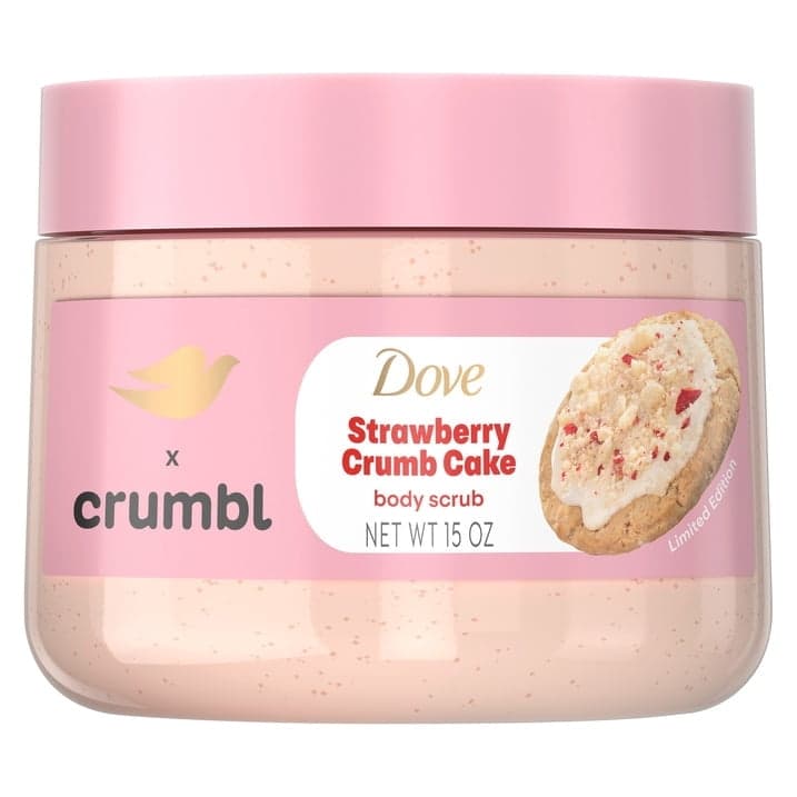 Dove Body Scrub, Strawberry Cookie, 15 oz