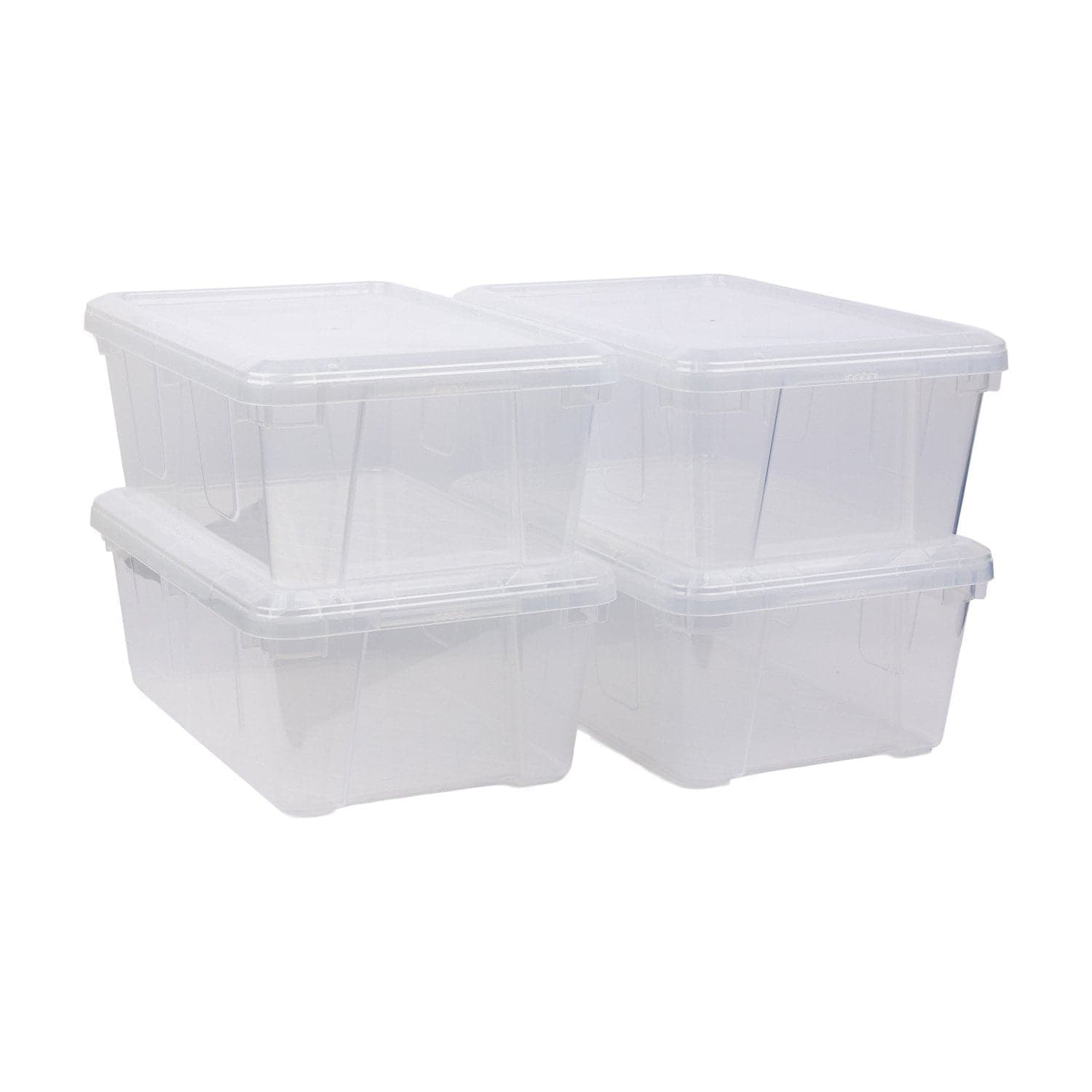 Member's Mark 13 Quart Clear Storage Containers, 10.9" D x 16.4" W x 6.4" H, 4-Pack