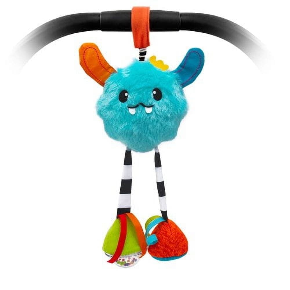Sassy Hug & Tug Yeti Clip-On Car Seat and Stroller Toy, 0 Months and Up