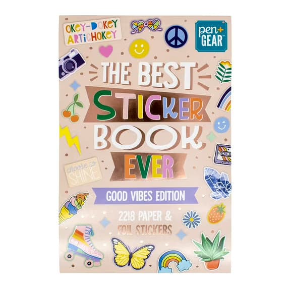 Pen+Gear Best Sticker Book Ever, Good Vibes Edition, Multicolored