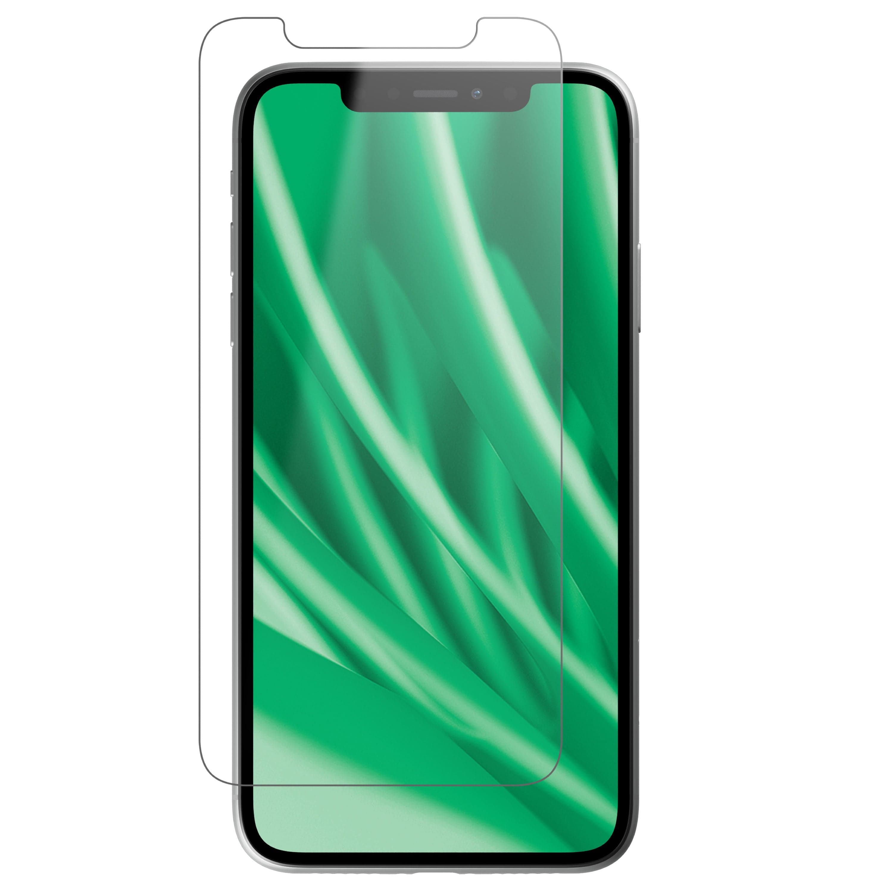 onn. Corning Glass Screen Protector for iPhone 11 and iPhone XR, Made with Durable Glass by Corning, Includes Easy Application Tray