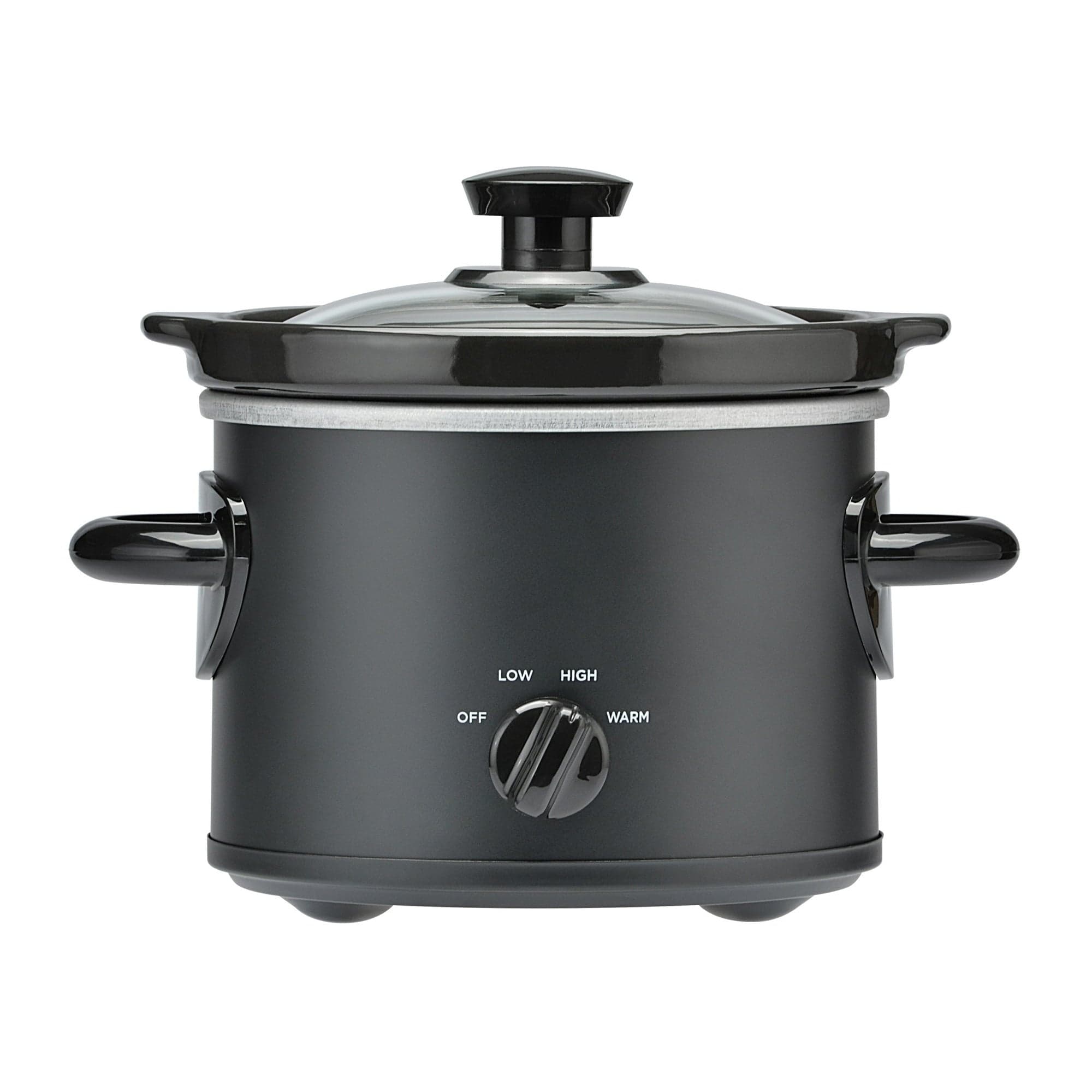 Mainstays 2 Quart Manual Slow Cooker, Durable Matte Black Finish
