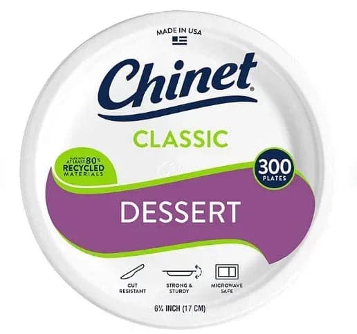 Chinet Classic Dessert Plates, 6.75", 300 ct.