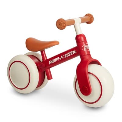 Radio Flyer Steady Start 8'' Kids' Balance Bike - Red: Steel Frame, Adjustable Seat