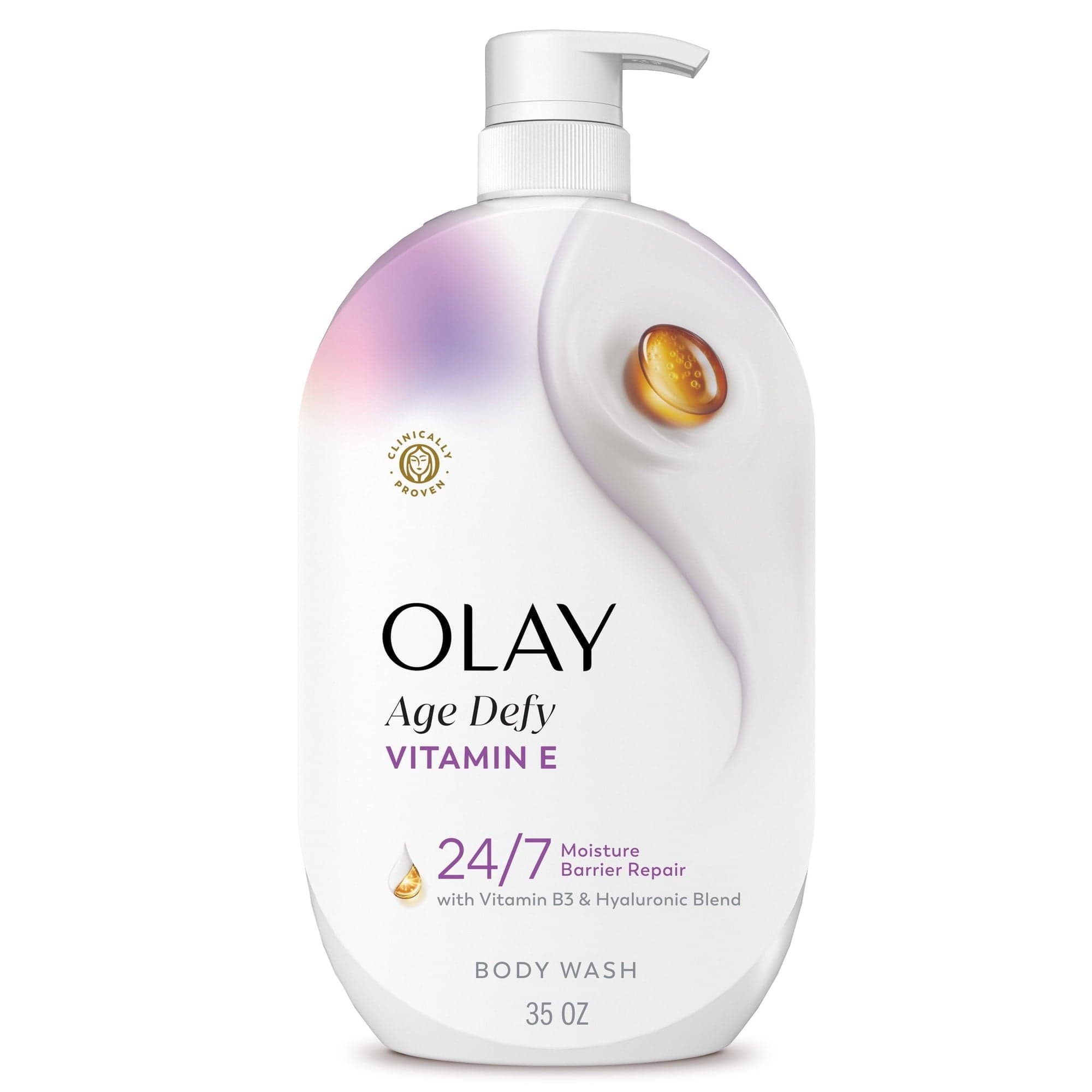 Olay Age Defy Body Wash, Ultra Moisture with Vitamin B3 and Hyaluronic, 35 oz