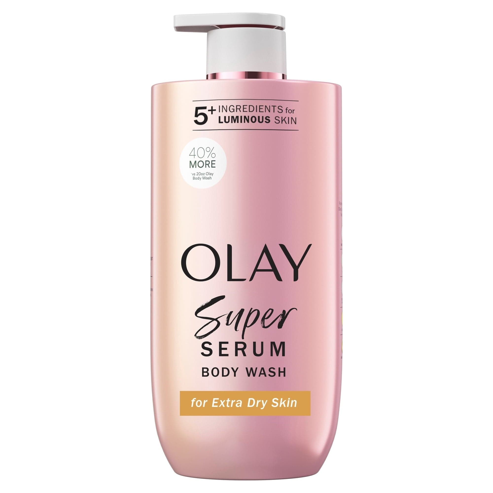 Olay Super Serum Body Wash for Extra Dry Skin, 28 fl oz, Serum Complex for Luminous Skin