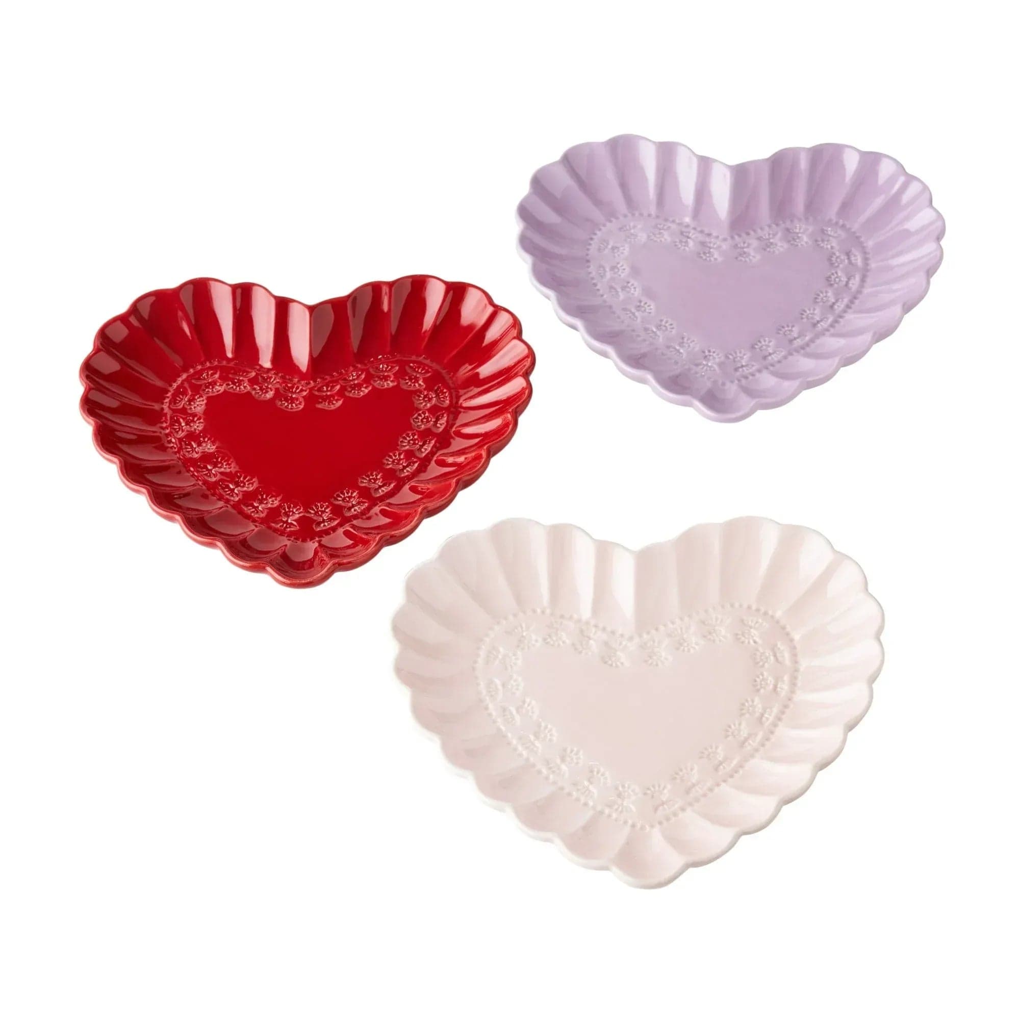 The Pioneer Woman 7.5" Heart Appetizer Plates, Assorted Colors, 3-Pack