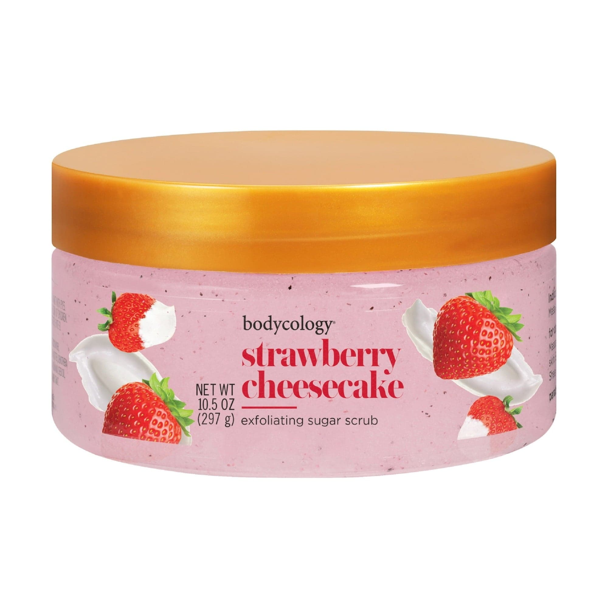 (3 Pack) Bodycology Strawberry Cheesecake Exfoliating Sugar Scrub, 10.5 oz