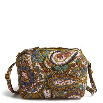 Vera Bradley Women's Outlet Cotton Camera Bag Crossbody Buta Spray