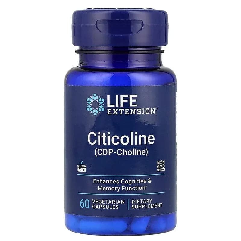 Life Extension, Citicoline (CDP-Choline), 60 Vegetarian Capsules (250 mg per Capsule)