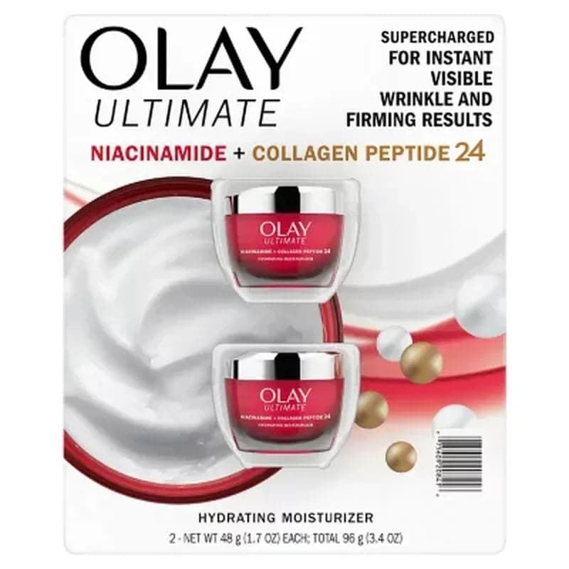 Olay Ultimate Niacinamide + Collagen Peptide 24 Hydrating Moisturizer (1.7 Oz., 2 Pk.)
