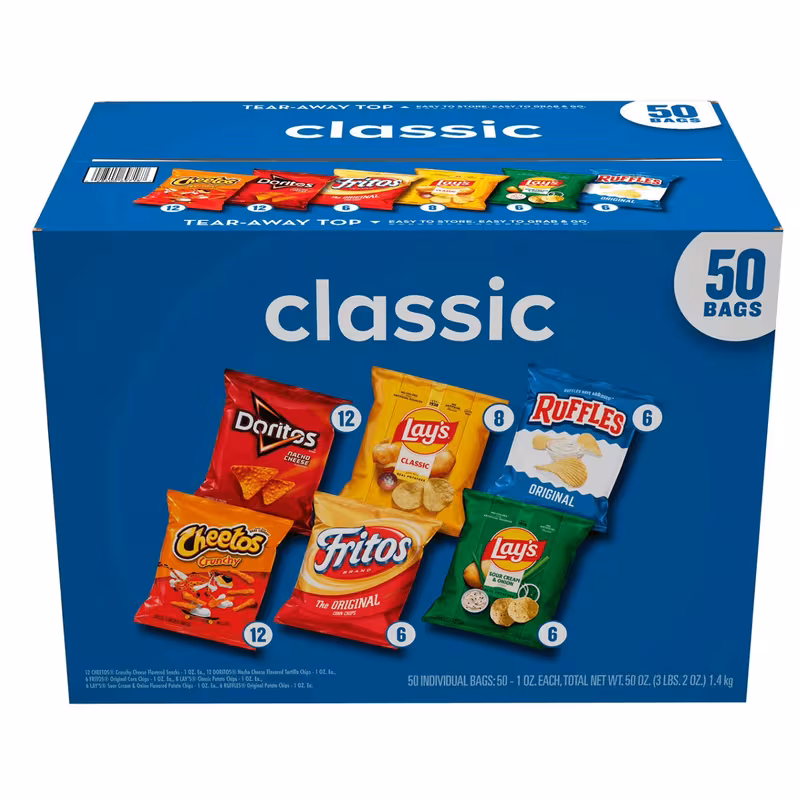 Frito-Lay Classic Mix Variety Pack Chips, 50 pk.
