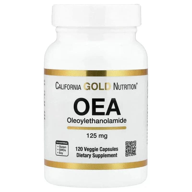 California Gold Nutrition, OEA Oleoylethanolamide, 125 mg, 120 Veggie Capsules