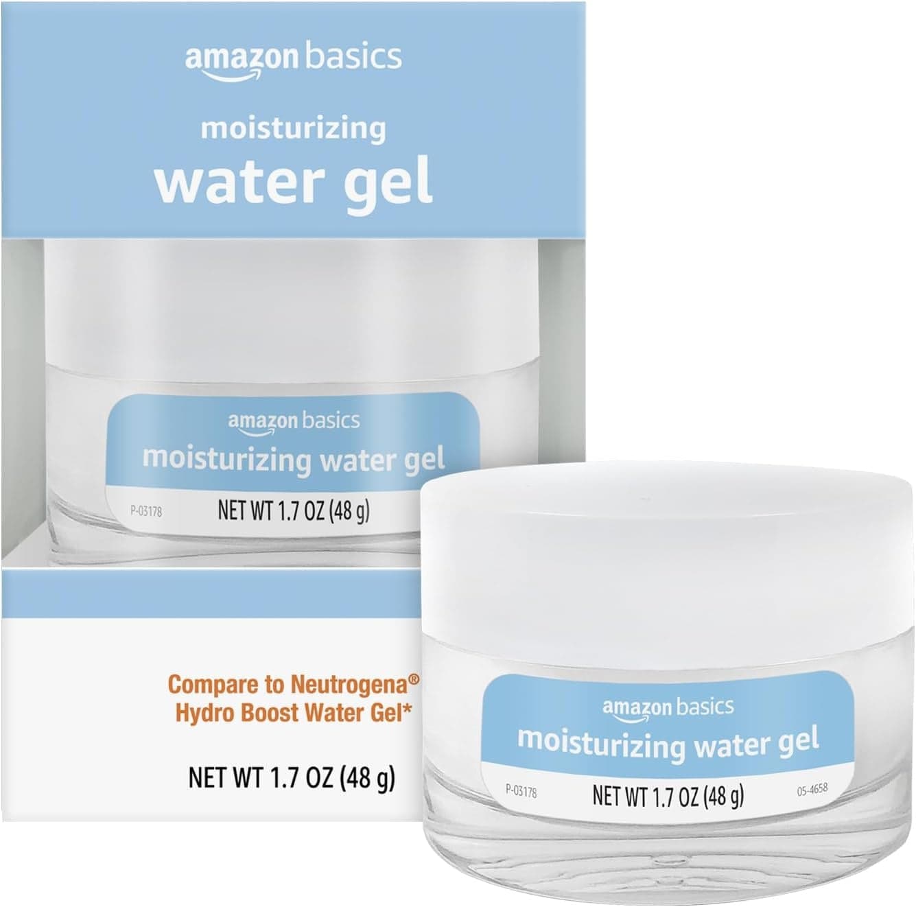 Amazon Basics Moisturizing Water Gel with Hyaluronic Acid, 1.7 Ounces, 1-Pack