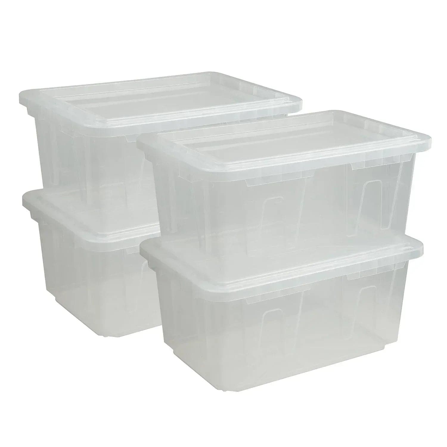 Member's Mark 60 Quart Clear Storage Tote, 17.2" D x 25.7" W x 12.0" H