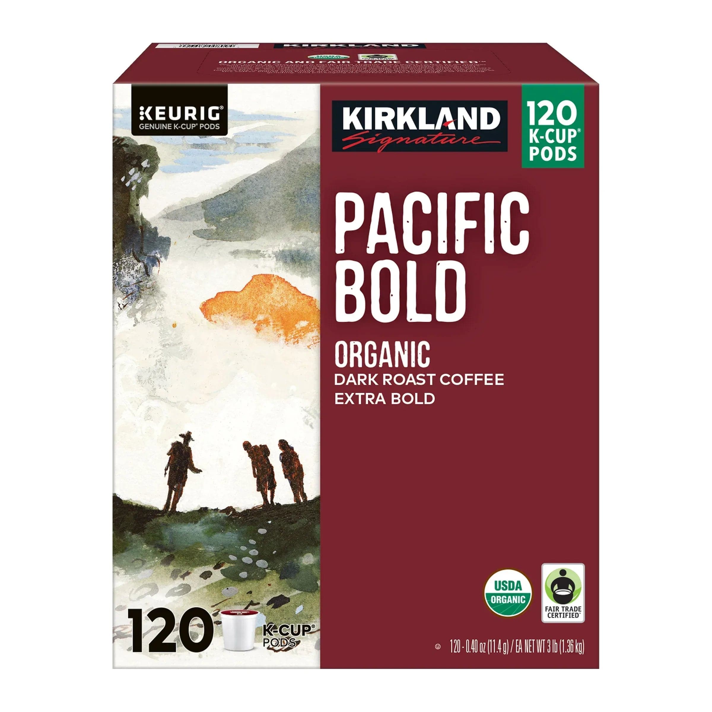 Kirkland Signature Organic Pacific Bold K-Cup Pods, 120-Count
