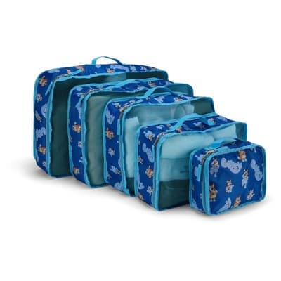 Bluey Bingo Packing Cube Set - Bluey Bingo Bandit, Chilli, Stripe, Trixie - 5 Piece Packing Cu- Luggage Organizer Set - For Kids,Teens,Adults