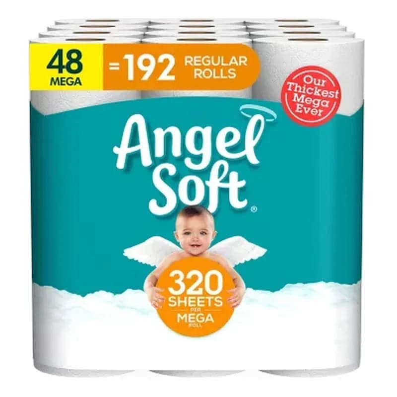Angel Soft 2-Ply Toilet Paper (320 Sheets/Roll, 48 Mega Rolls)