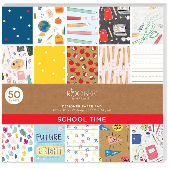 Roobee by Mara-Mi School Paper Pad, 12" x 12", 24 lb/100 GSM, 50 Sheets