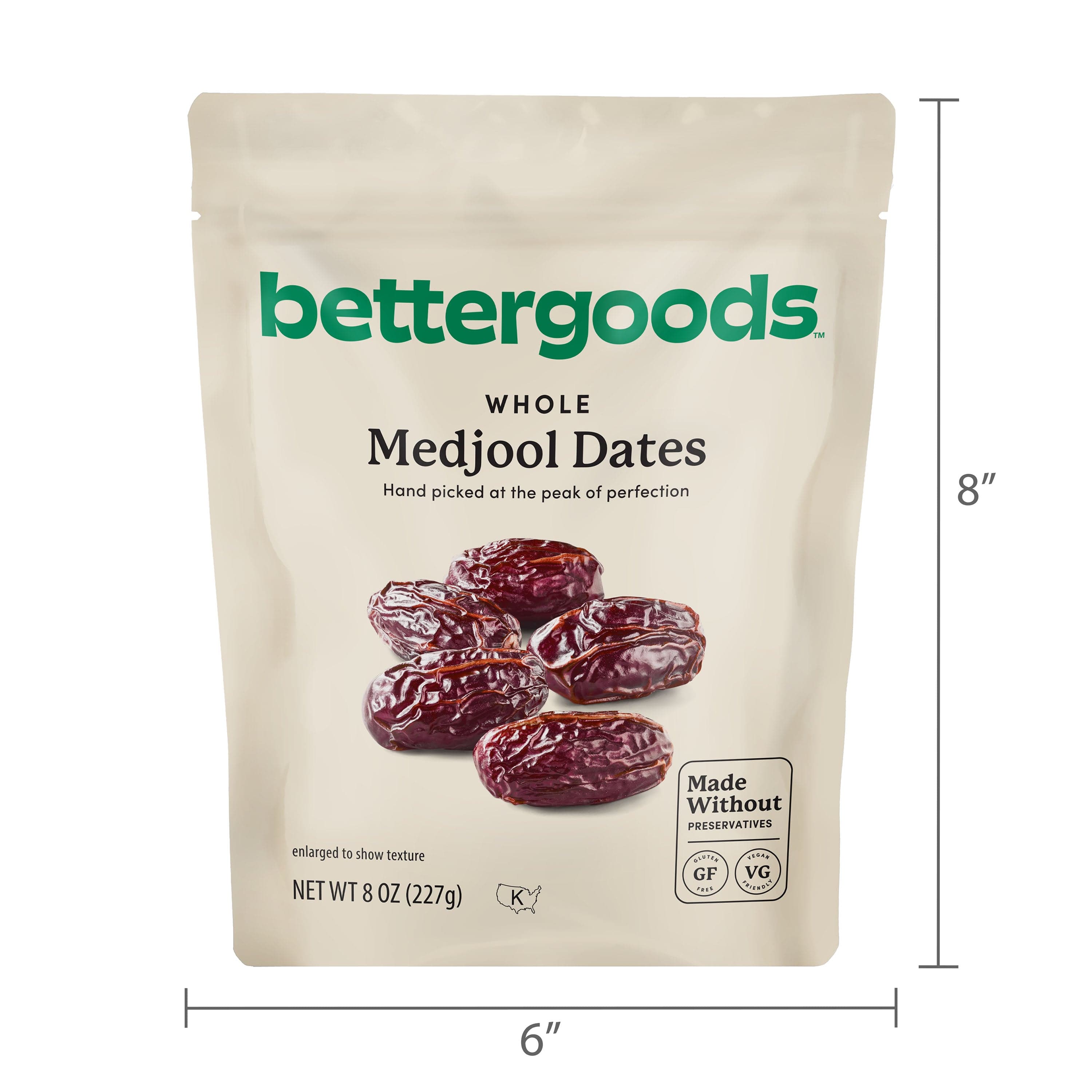 bettergoods Whole Medjool Dates Dried Fruit, 8 oz