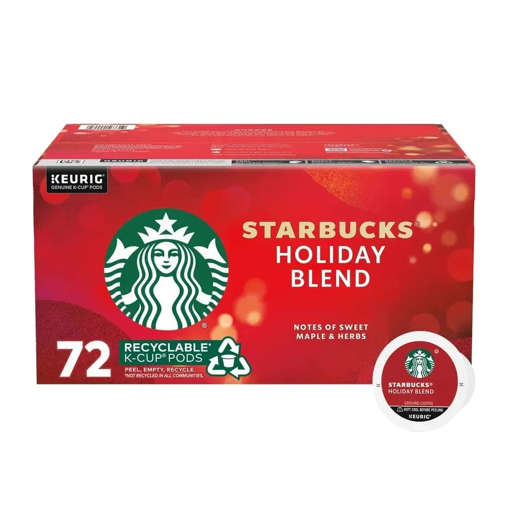Starbucks Coffee Holiday Blend K-Cup Pods, 72-Count