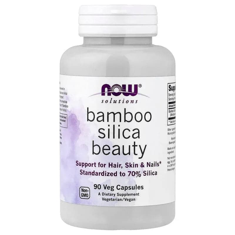 NOW Foods, Solutions, Bamboo Silica Beauty, 90 Veg Capsules (380 mg per Capsule)
