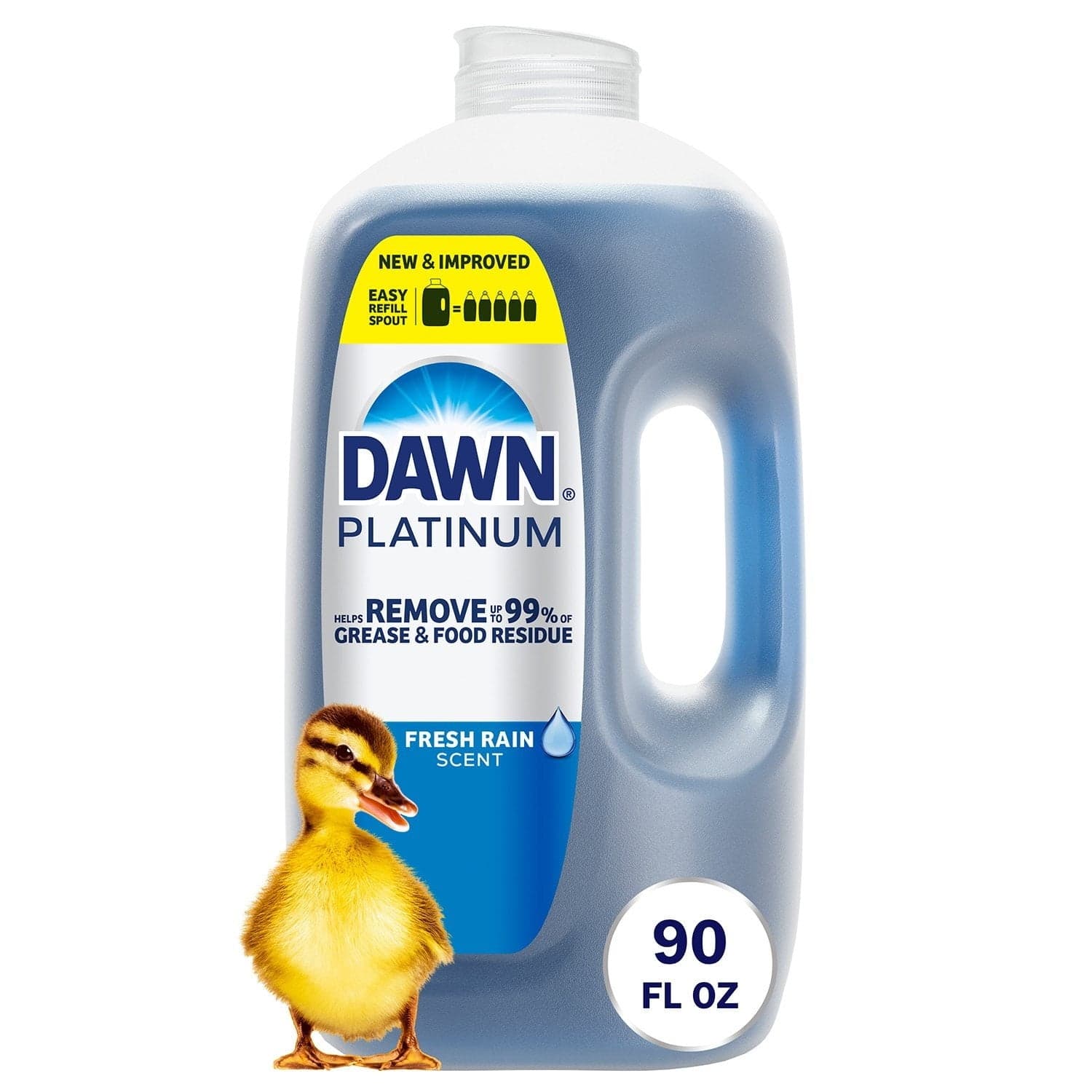 Dawn Platinum Dishwashing Liquid Dish Soap, Refreshing Rain, 90 fl oz