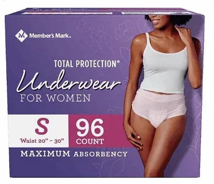 Member's Mark Total Protection Incontinence Underwear for Women