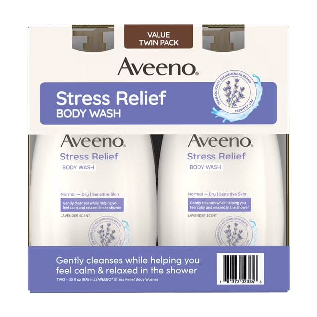 Aveeno Stress Relief Body Wash, 33 fl. oz., 2 pk.