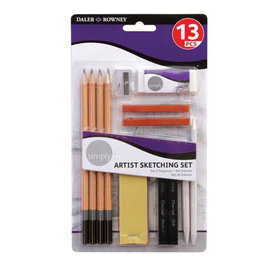 Daler-Rowney Simply Sketching Pencils Set, 13 Pieces