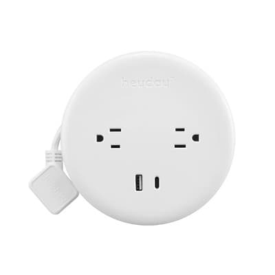6' Retractable Cord White - Heyday
