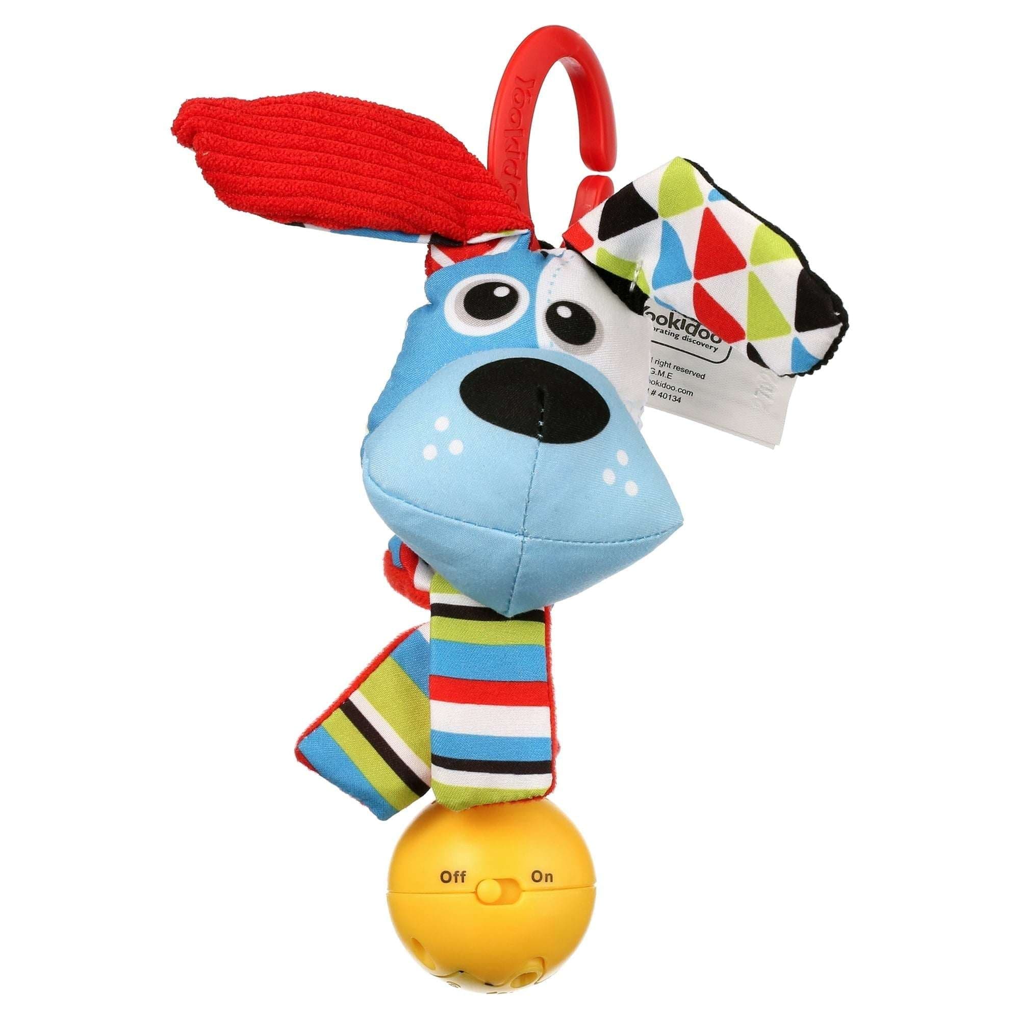 Yookidoo 'Shake Me' Rattle, Multi-Textured, Attaches to Baby Gyms, Carriers and Strollers (Dog)
