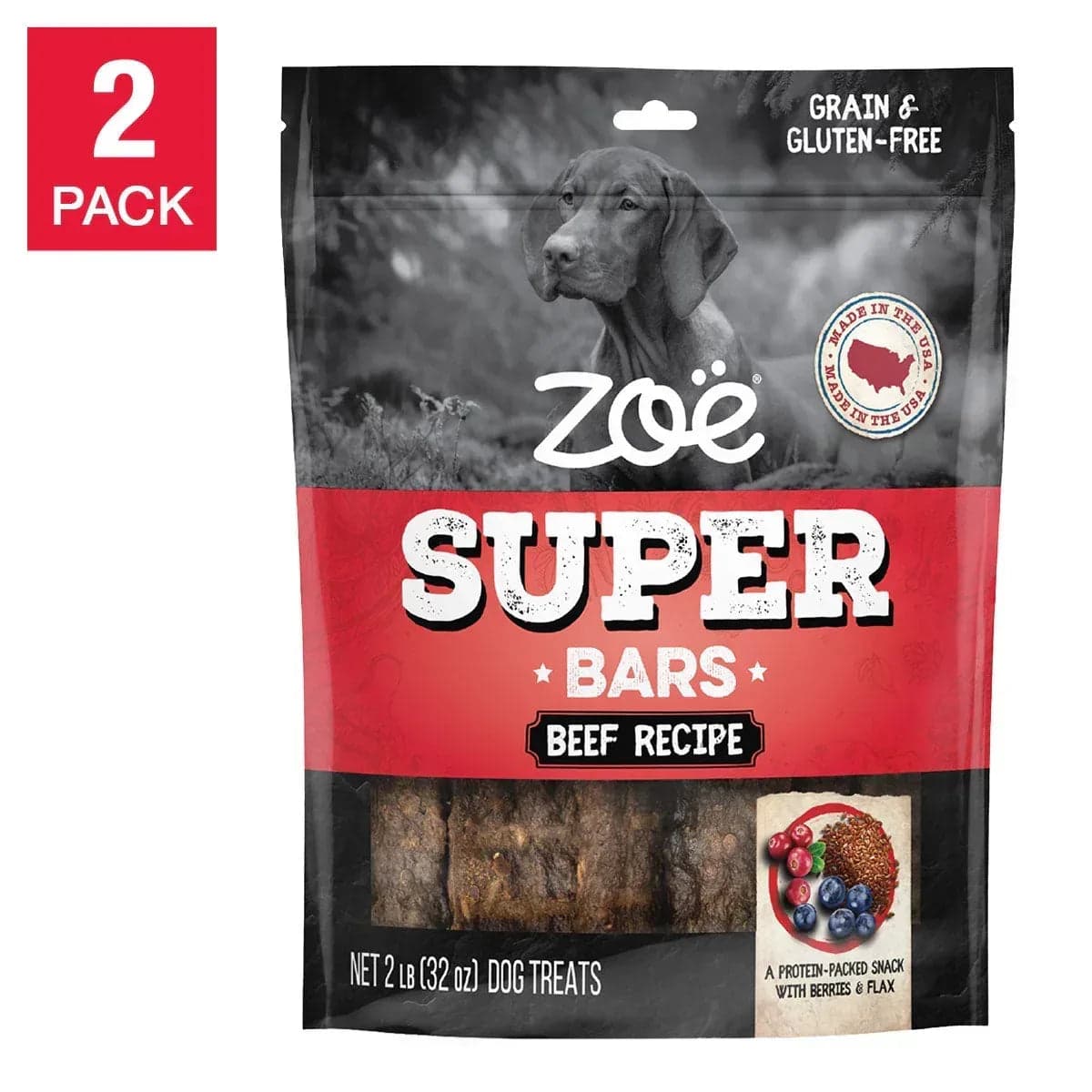 Zoe Super Bars Beef Recipe, 2 lb Bag