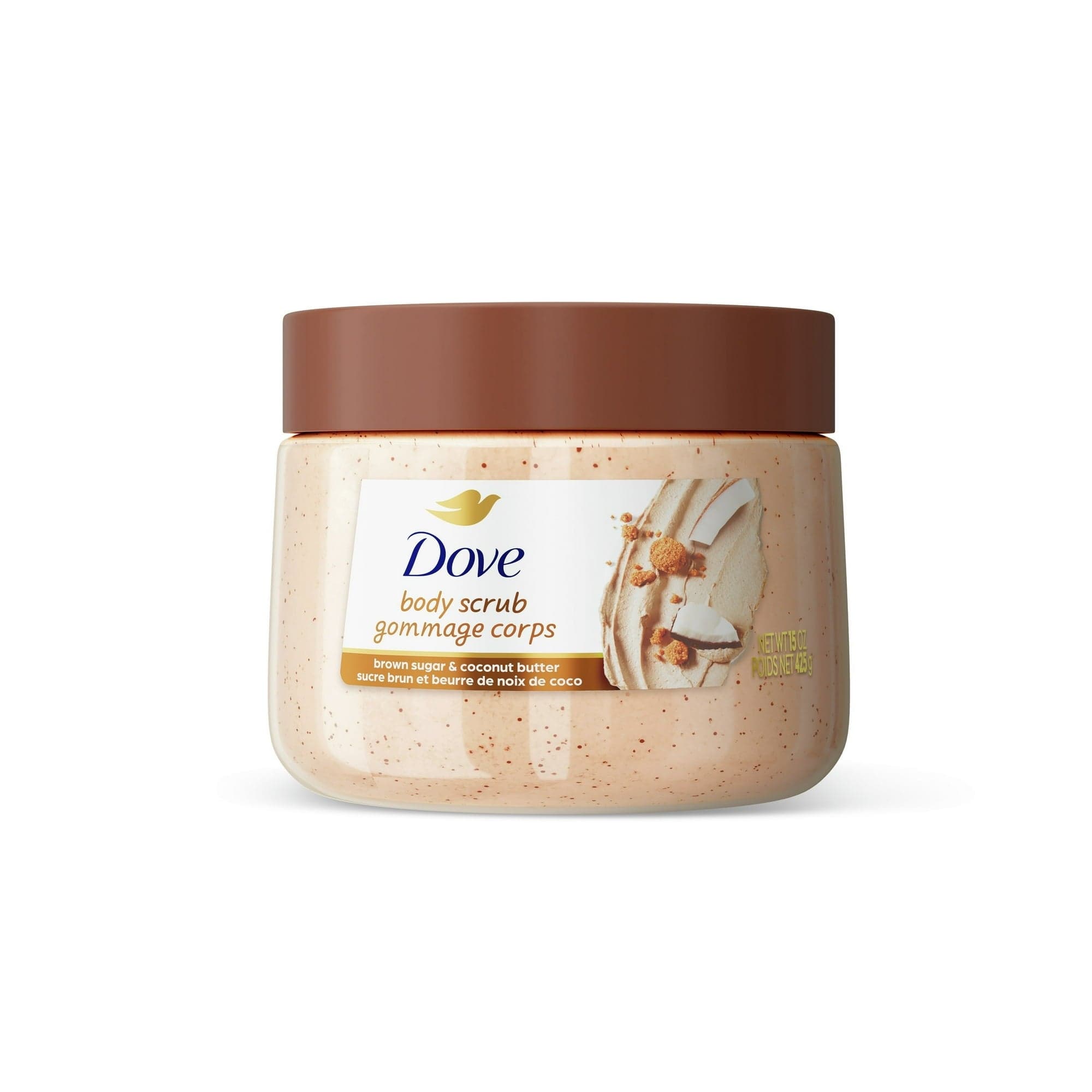 Dove Exfoliating Body Scrub, Brown Sugar and Coconut Butter, 15 oz (3 Pack)
