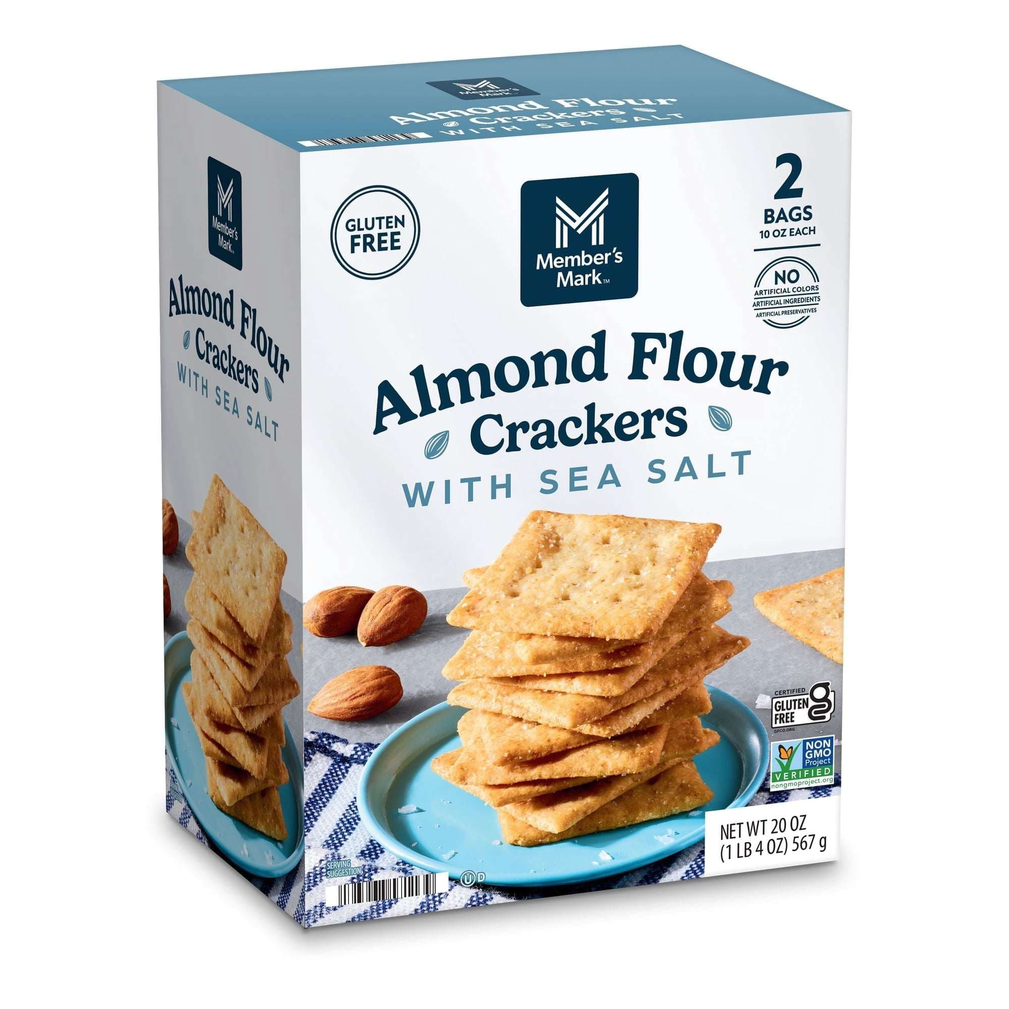 Member's Mark Almond Flour Crackers with Sea Salt, 20 oz