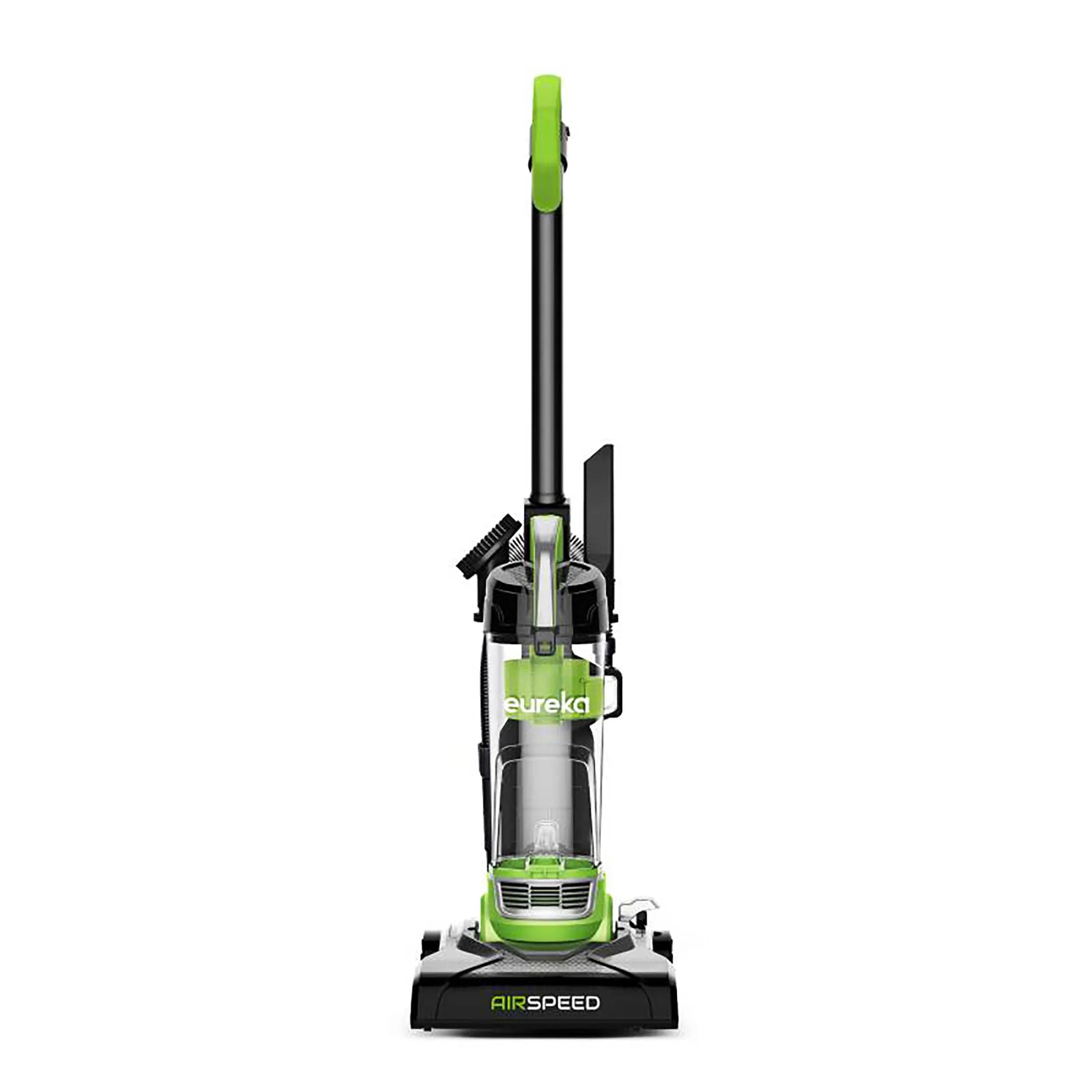 Eureka Airspeed Bagless Upright Vacuum, Ultra Lightweight and Compact, with Crevice Tool, Dusting Brush and Large Dust Cup, NEU100, Green and Black