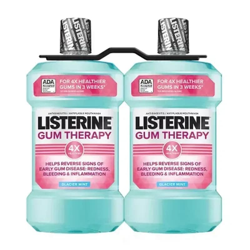 Listerine Gum Therapy Anti-Gingivitis Mouthwash, Glacier Mint (1.5L, 2 Pk.)