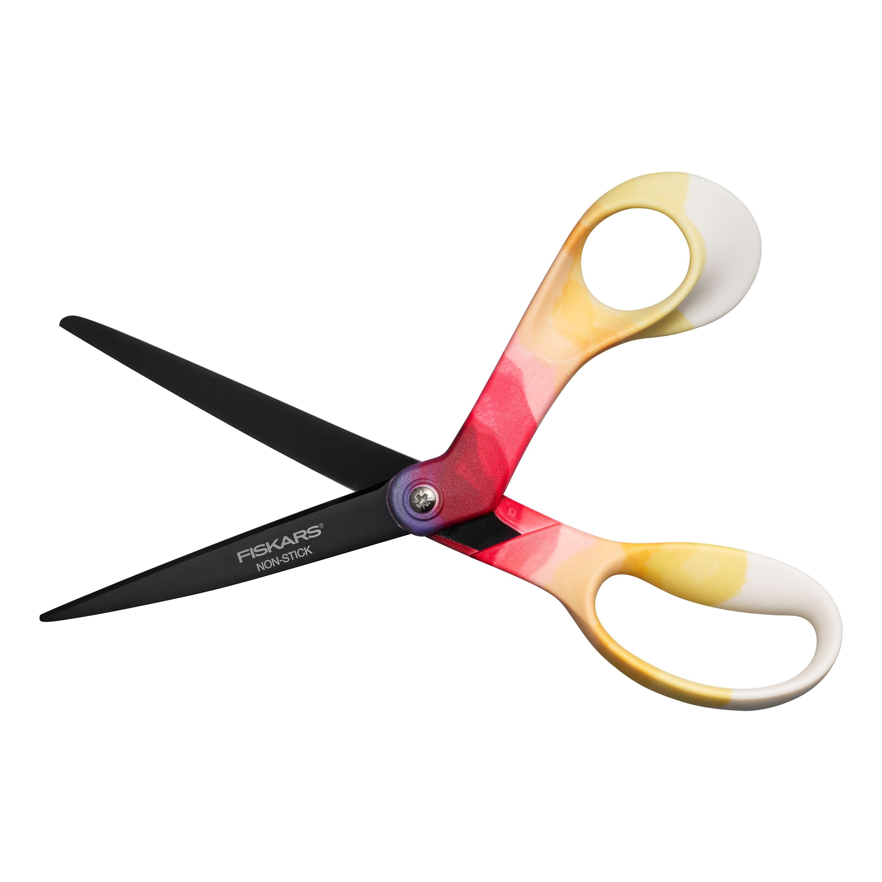 Fiskars Explore 8-inch Fashion Non-Stick Scrapbook Scissors, Daybreak