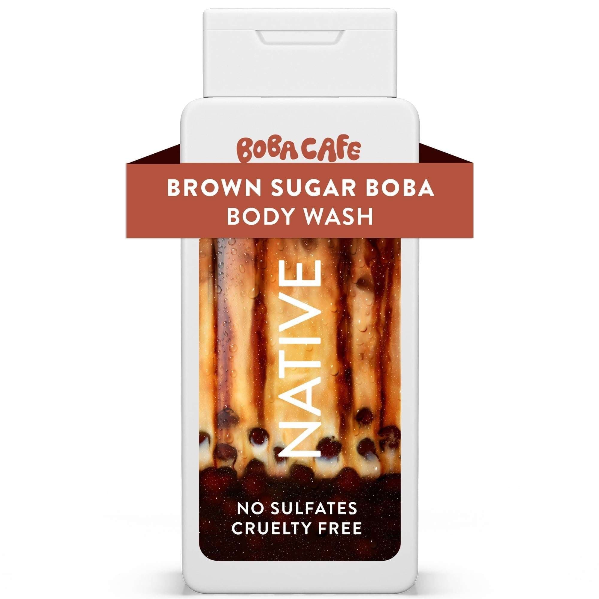 Native Body Wash, Limited Edition Brown Sugar Boba, Sulfate Free Body Wash for Women & Men, Boba Cafe, 18 fl oz