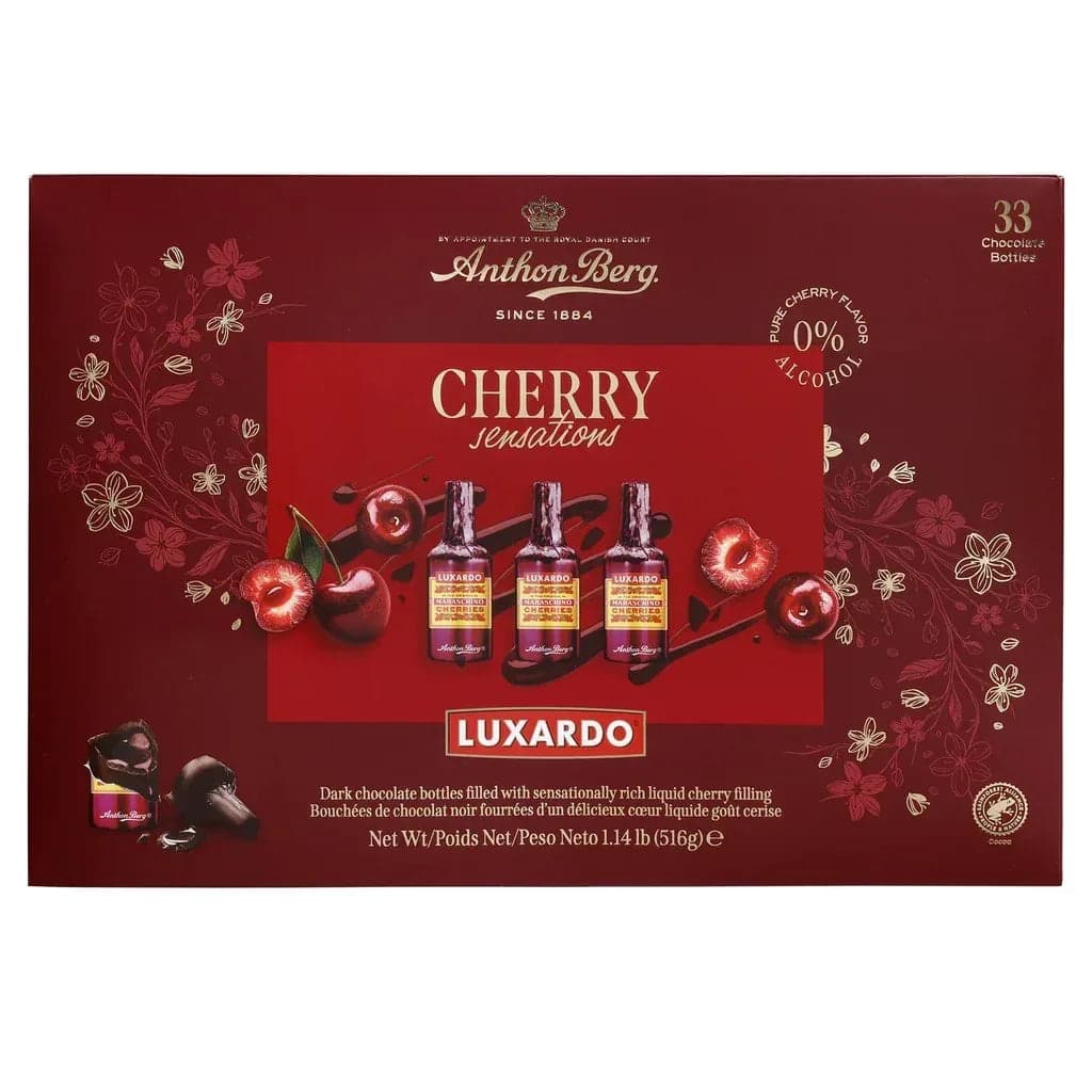 Anthon Berg Luxardo Cherry Filled Chocolate Bottles, 33-count