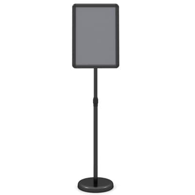 Costway 2 PCS Sign Holder Stand 11 x 17 Inch with Snap-Open Frame & 360° Rotation for Malls Silver