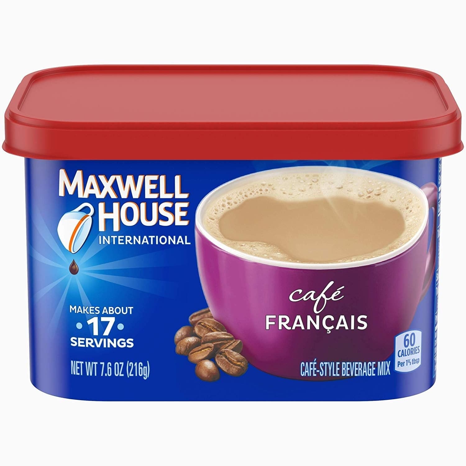 Maxwell House International Cafe Francais Light Roast Cafe, 7.6 oz (Pack of 8)