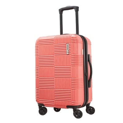 American Tourister NXT Checkered Hardside Carry On Spinner Wheels Suitcase - Soft Lilac