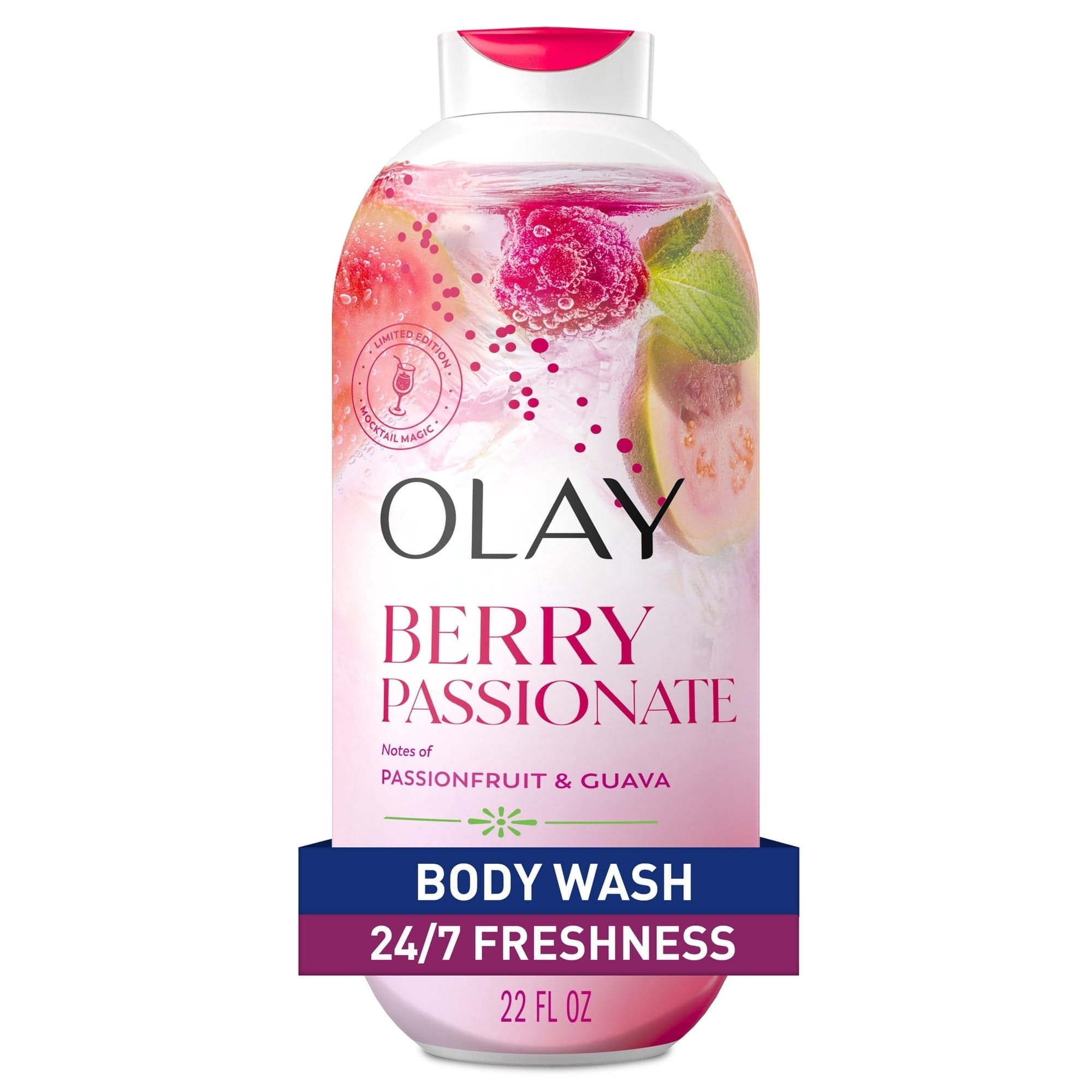 Olay Berry Passionate Body Wash, Passionfruit and Guava, 22 oz