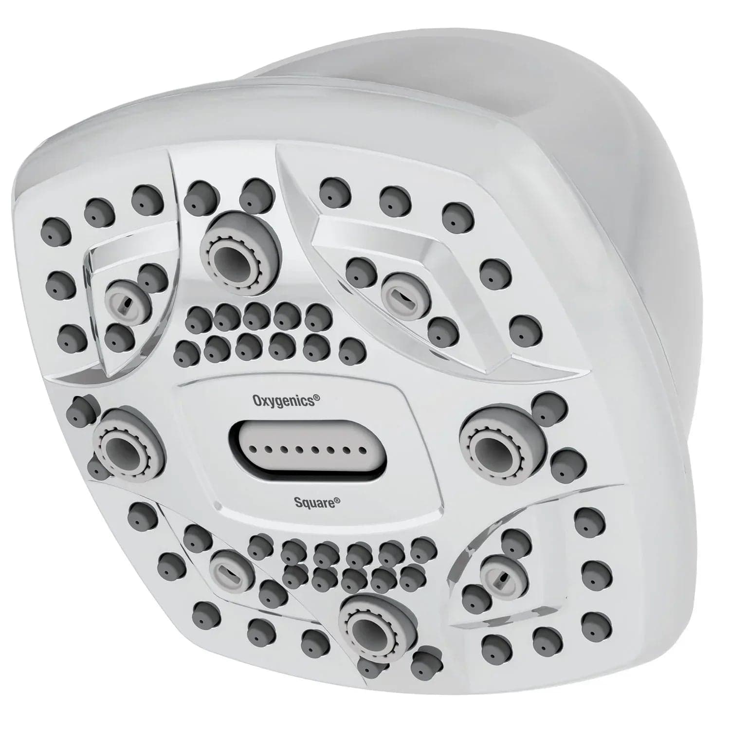 Oxygenics Square 6-Setting Fixed Shower Head (Assorted Colors)
