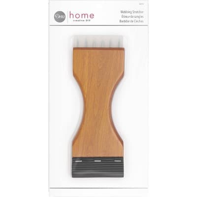 Dritz Home Webbing Stretcher with Wooden Handle: Craft Hand Tool, Manual, Brown, 12.625" Depth, 5.875" Width