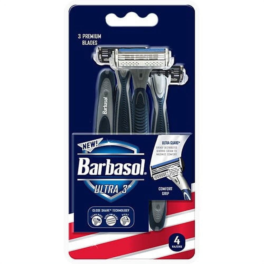 Barbasol Ultra 3 Premium Disposable Razors, 4 Count