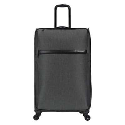 Skyline Large Checked Spinner Wheels Suitcase - Gray