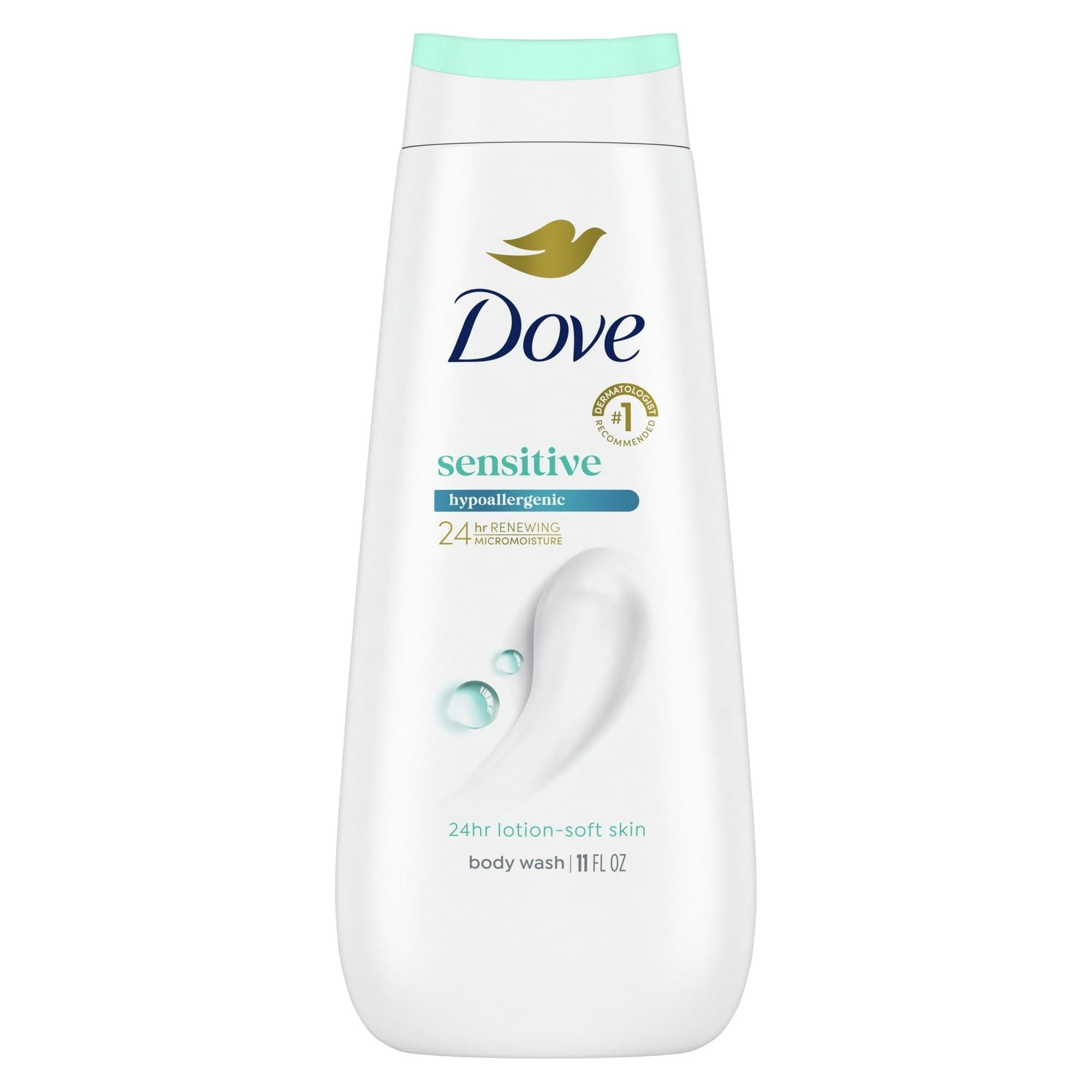 Dove Sensitive Skin Liquid Body Wash Hypoallergenic & Sulfate Free, 11 oz
